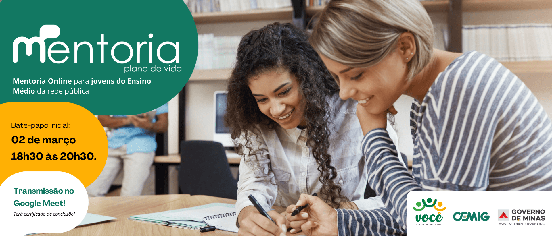 Agência Minas Gerais | Cemig abre inscrições para mentoria de jovens de escolas públicas